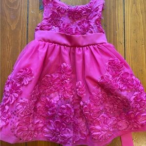 Pink Floral & Sequin 2T Toddler Dress
